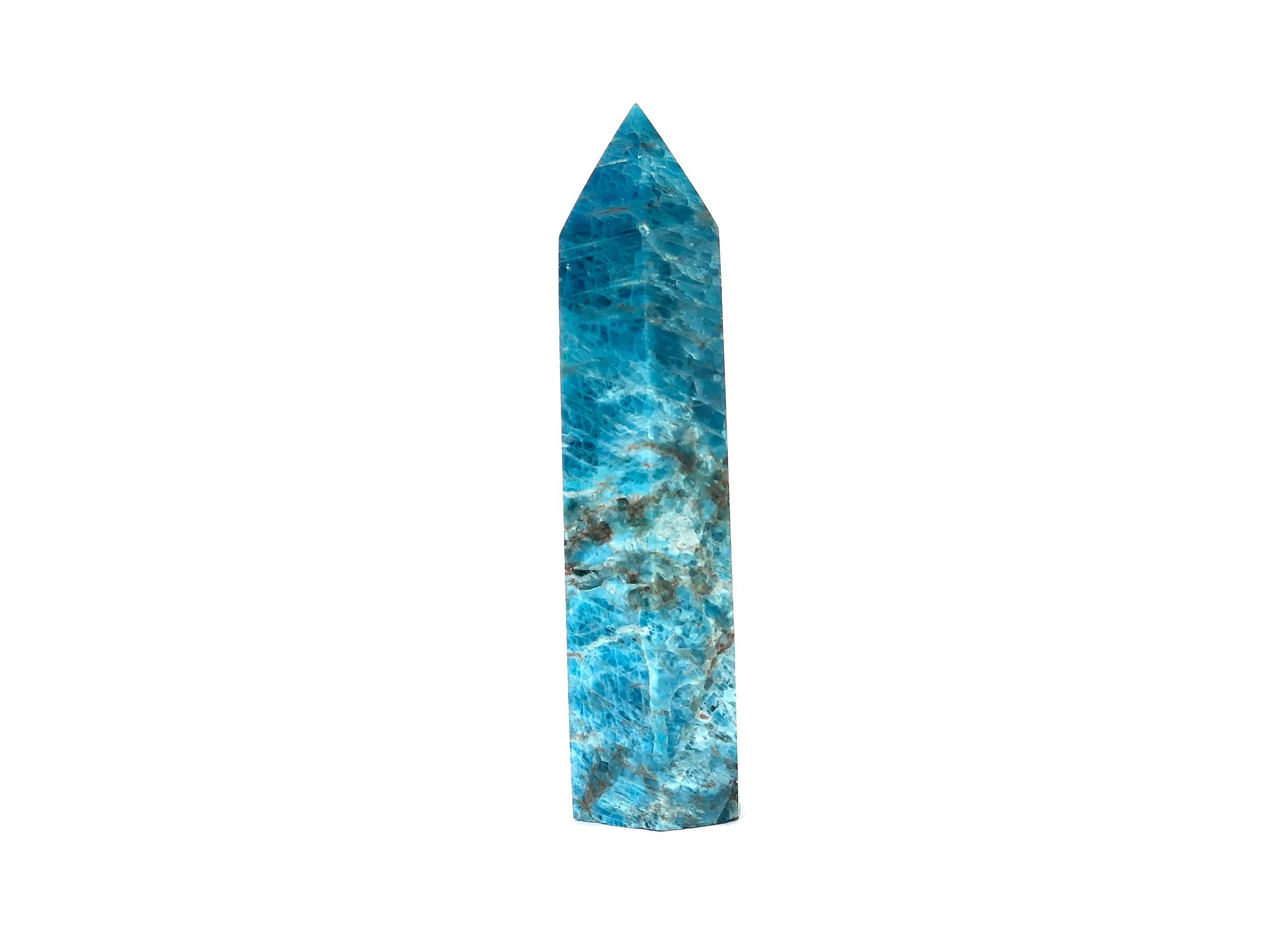 Buy Online Latest and Unique SOLD - Blue Apatite Crystal Tower Point | Shop Best Spiritual Items - The Mystical Ritual