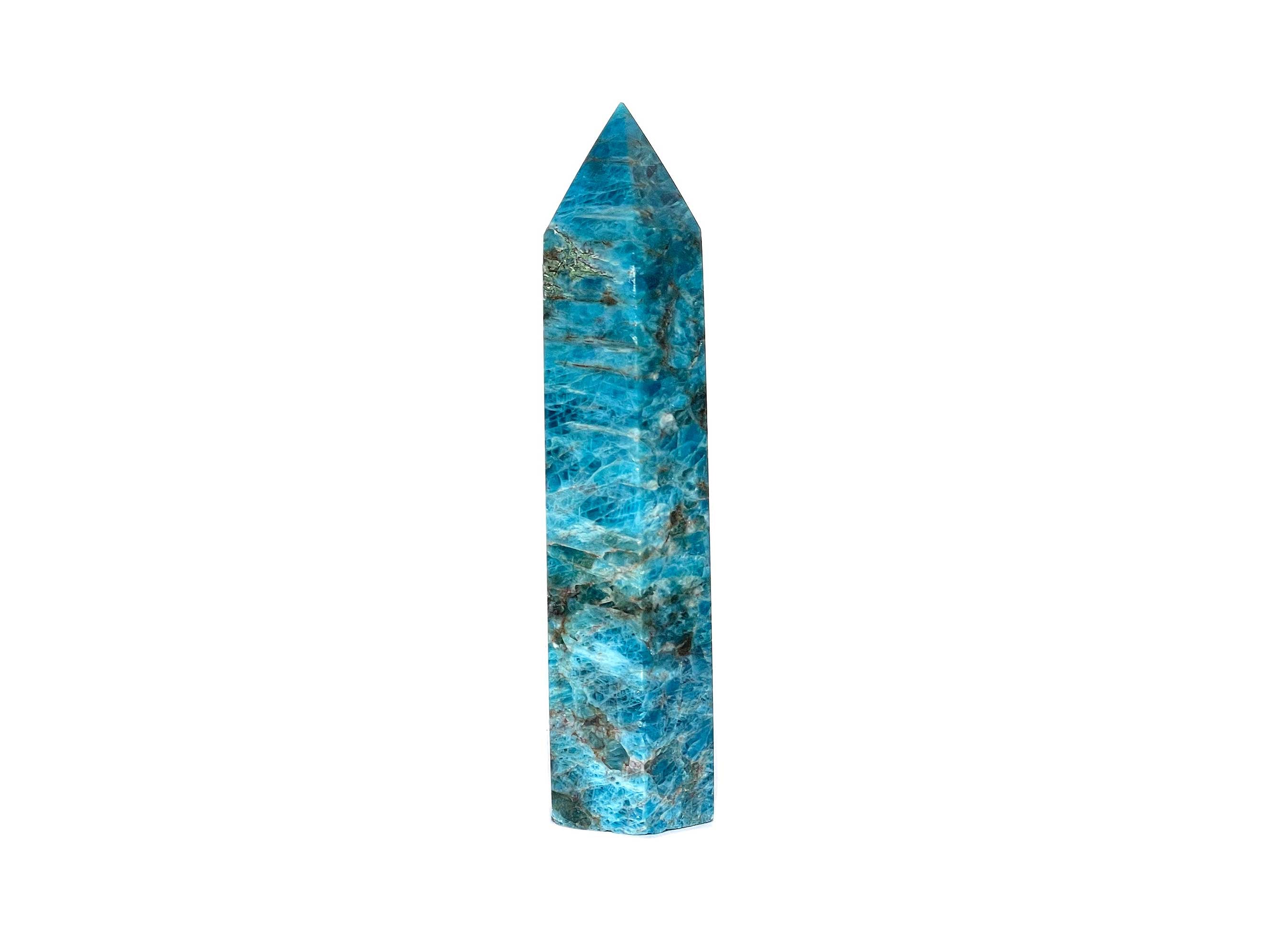 Buy Online Latest and Unique SOLD - Blue Apatite Crystal Tower Point | Shop Best Spiritual Items - The Mystical Ritual