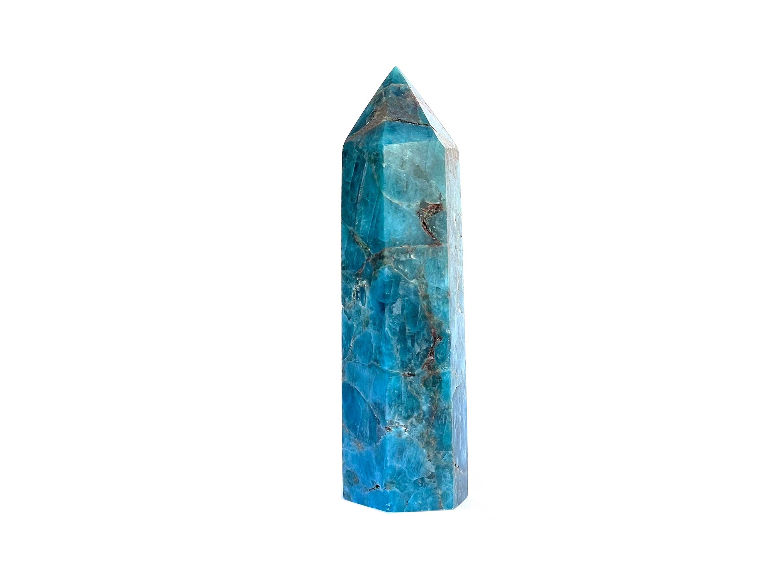 Buy Online Latest and Unique Blue Apatite Crystal Tower Point | Shop Best Spiritual Items - The Mystical Ritual