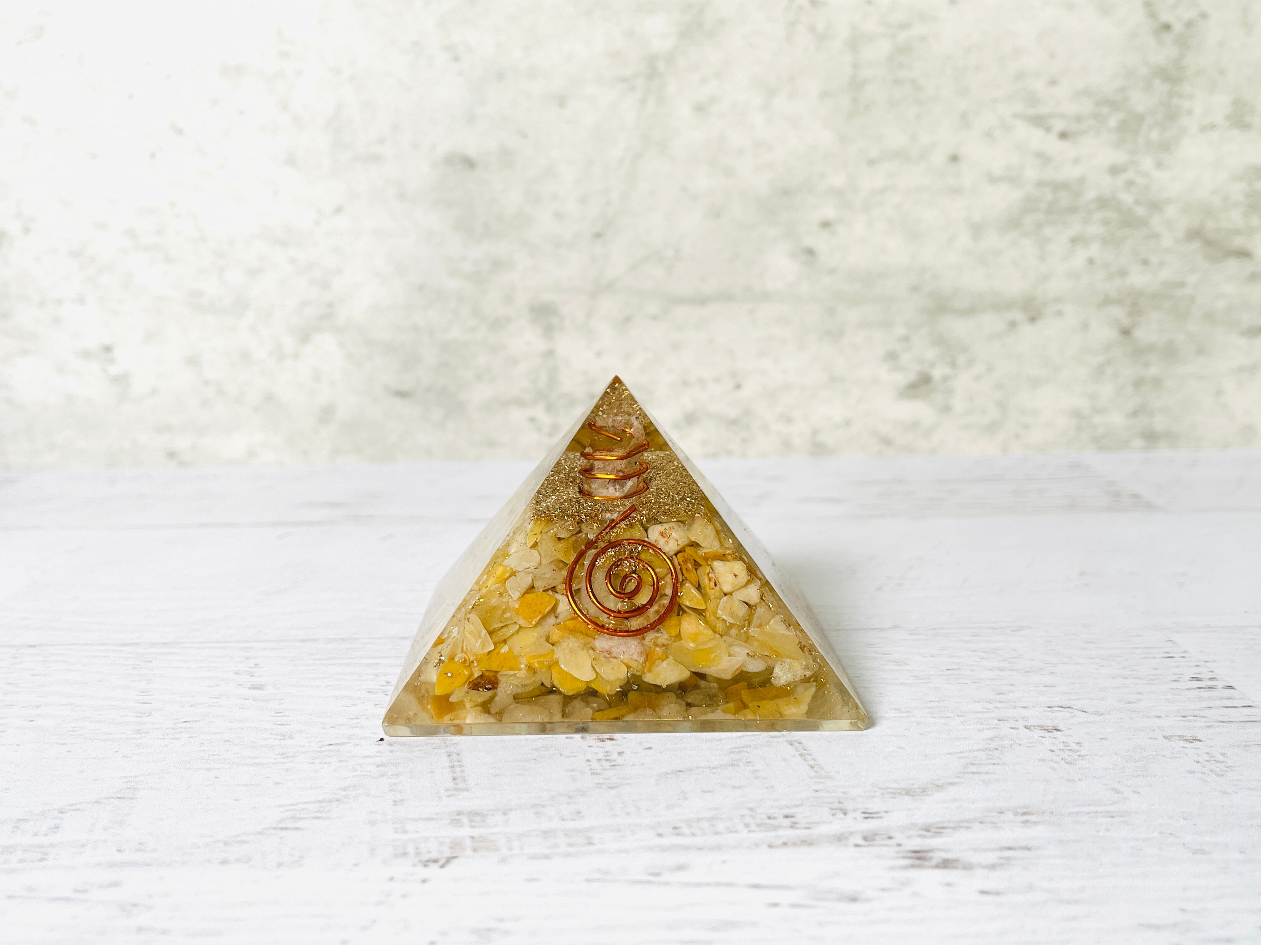 Buy Online Latest and Unique Orgonite Yellow Aventurine Pyramid | Shop Best Spiritual Items - The Mystical Ritual