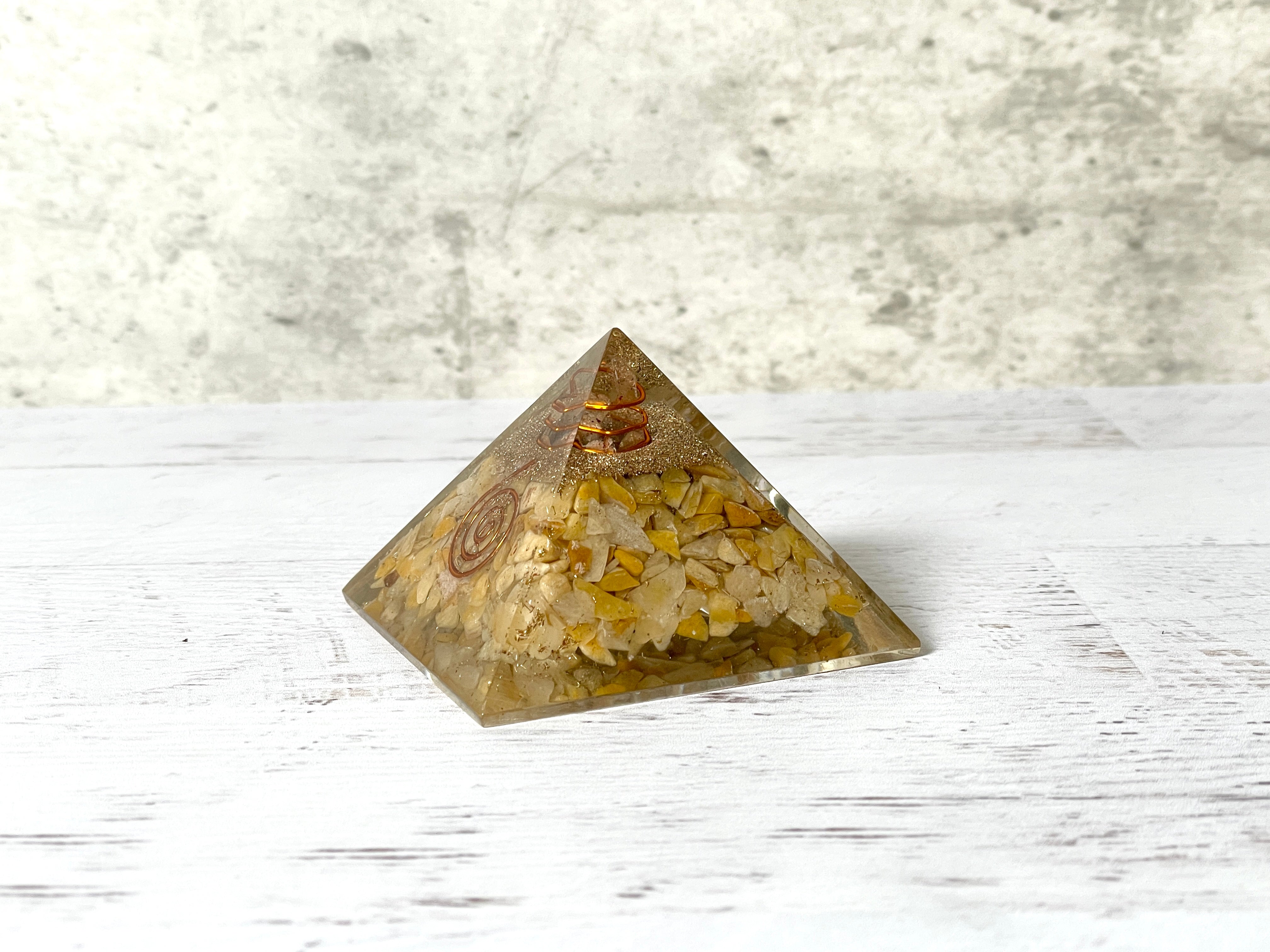 Buy Online Latest and Unique Orgonite Yellow Aventurine Pyramid | Shop Best Spiritual Items - The Mystical Ritual