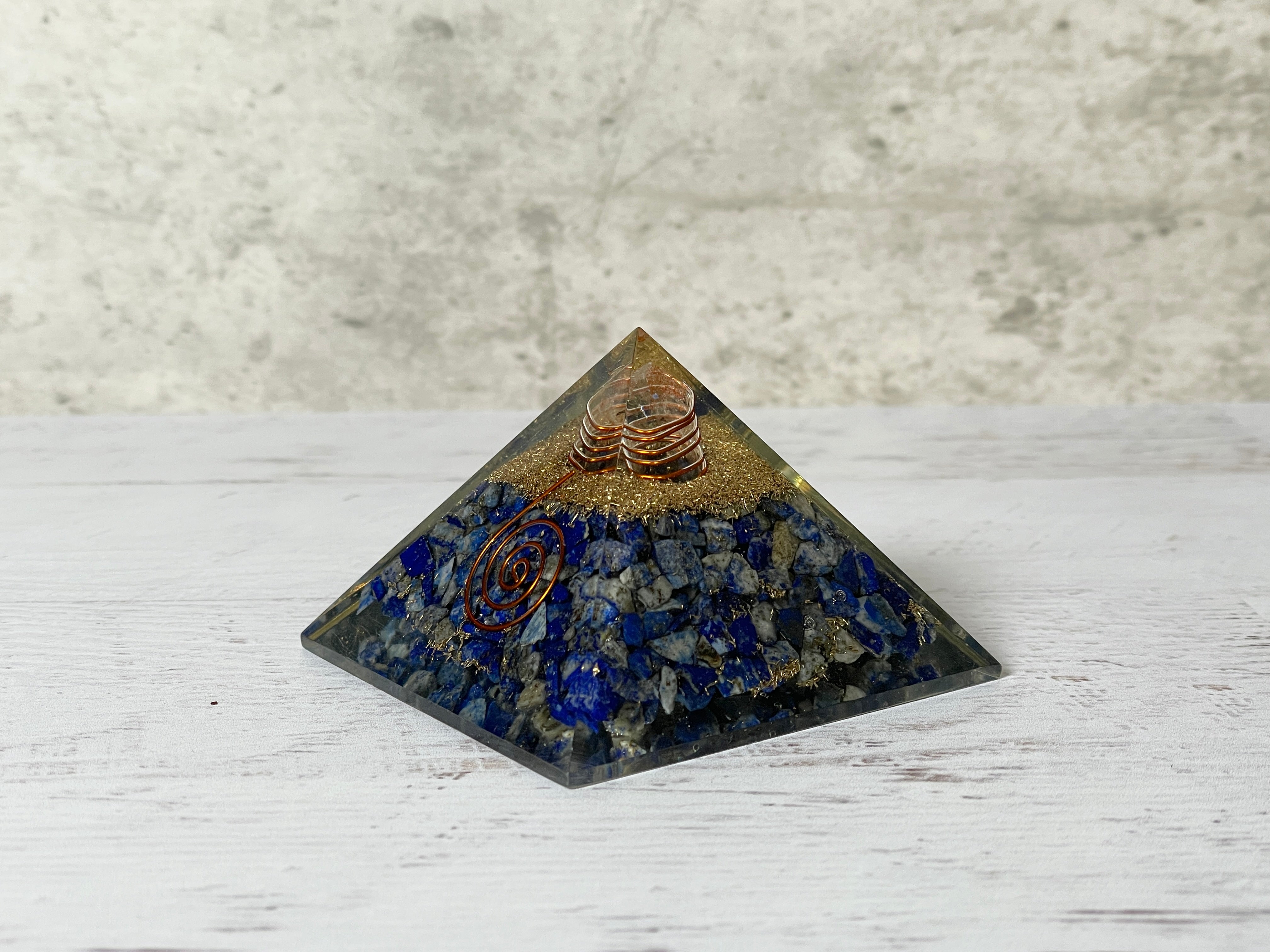 Buy Online Latest and Unique Orgonite Lapis Lazuli Pyramid | Shop Best Spiritual Items - The Mystical Ritual