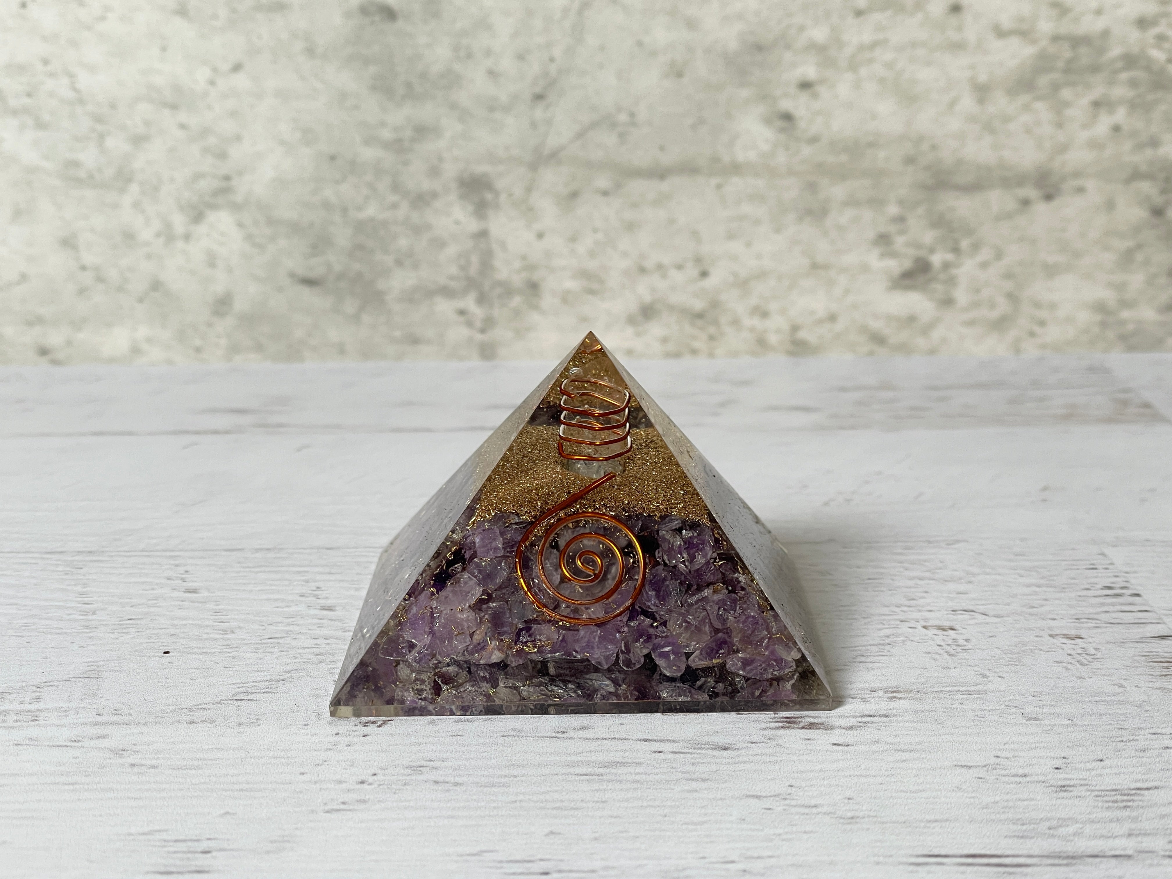 Buy Online Latest and Unique Orgonite Amethyst Pyramid | Shop Best Spiritual Items - The Mystical Ritual