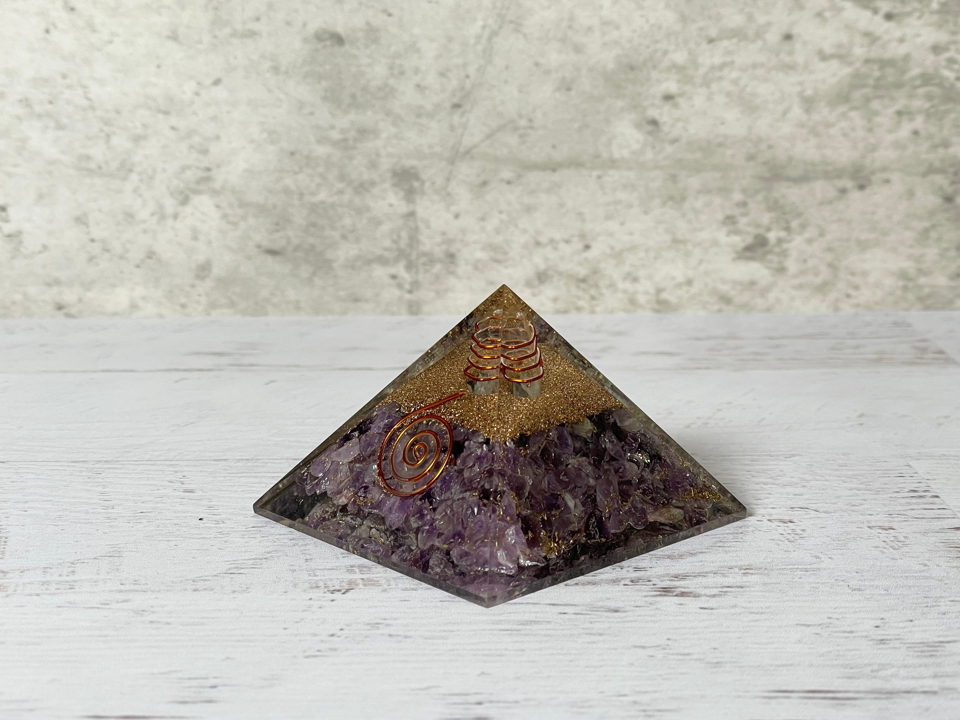 Buy Online Latest and Unique Orgonite Amethyst Pyramid | Shop Best Spiritual Items - The Mystical Ritual