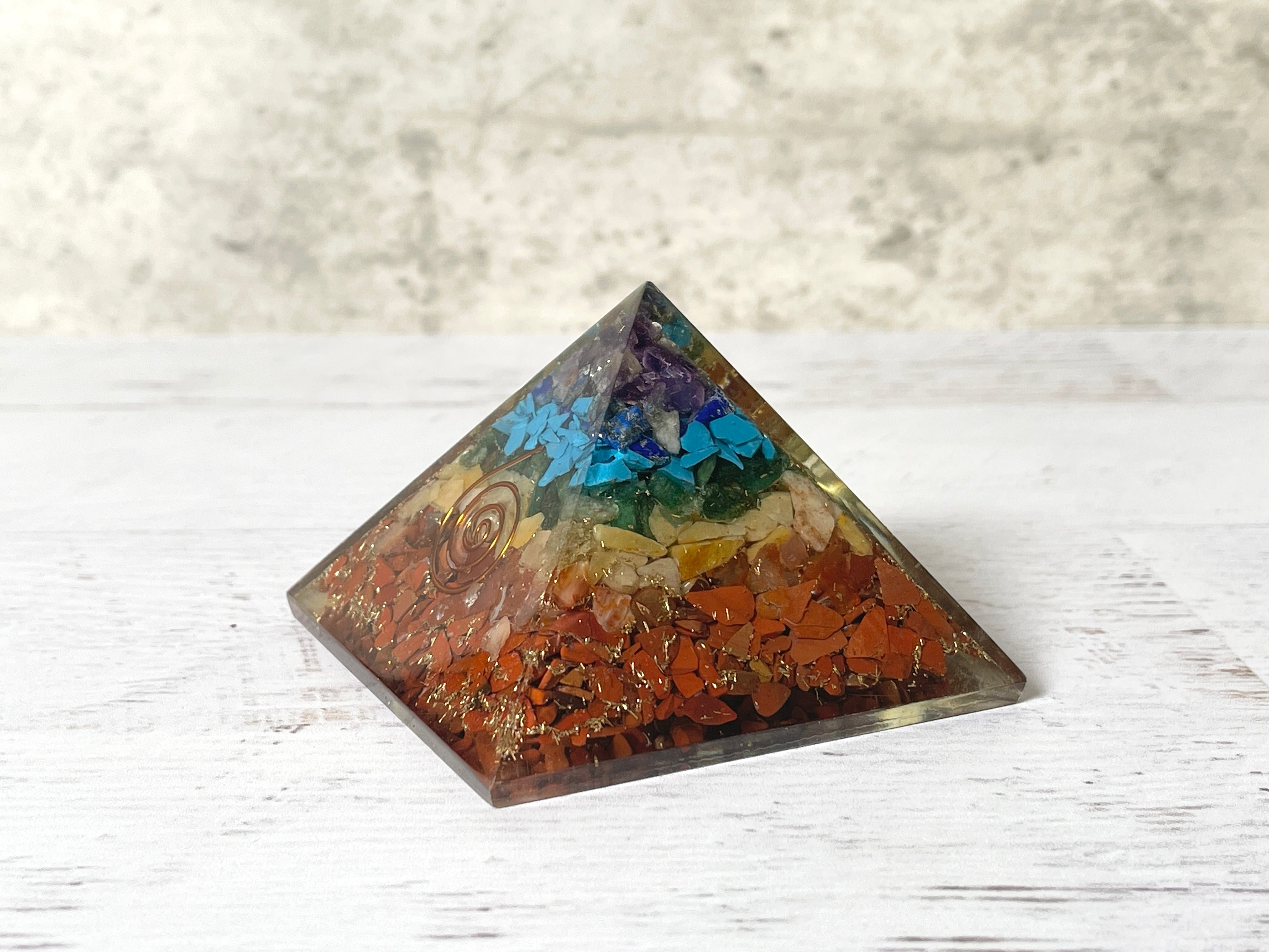 Buy Online Latest and Unique 7 Chakra Orgonite Pyramid | Shop Best Spiritual Items - The Mystical Ritual