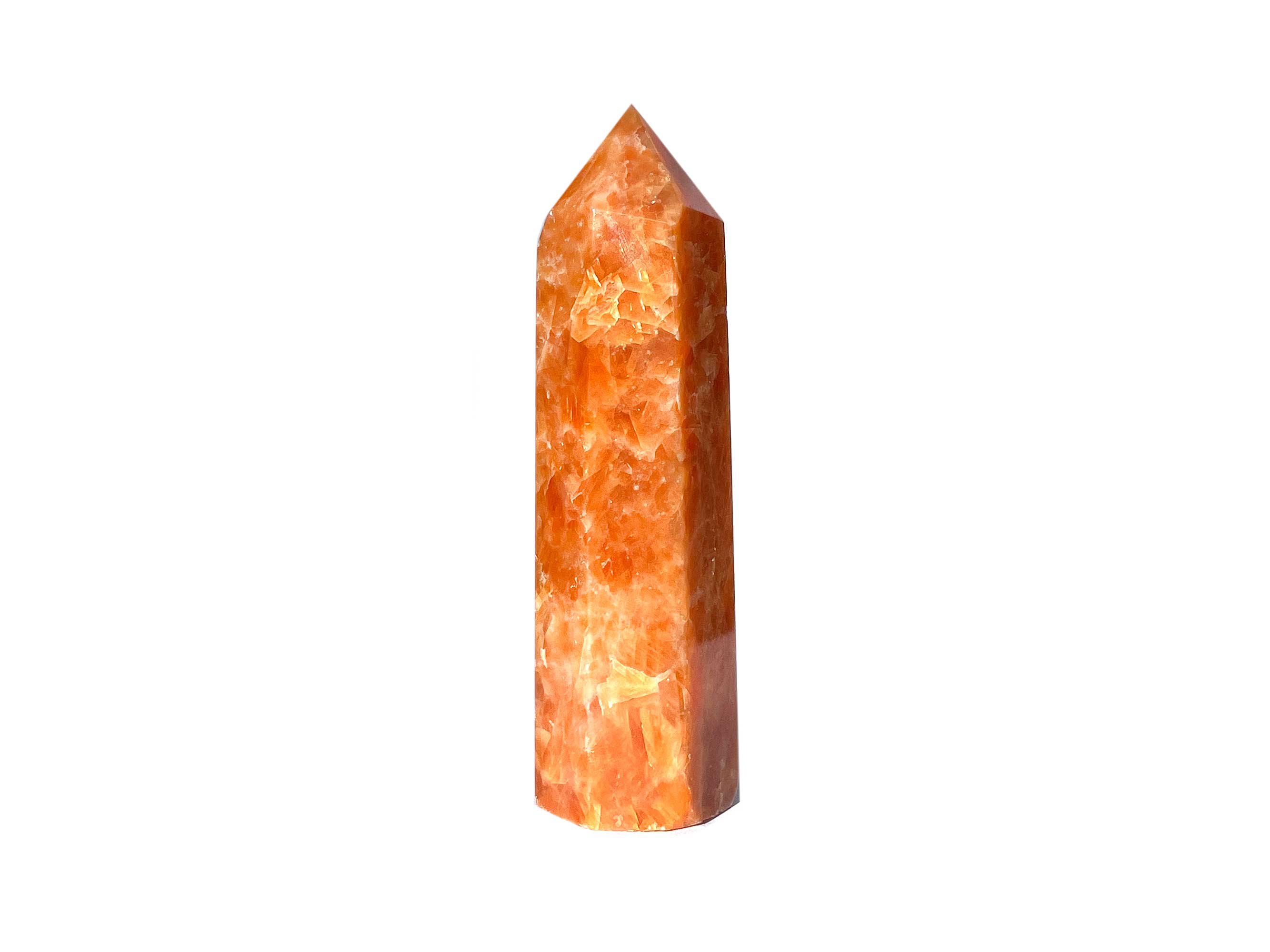 Buy Online Latest and Unique Orange Calcite Crystal Tower Point | Shop Best Spiritual Items - The Mystical Ritual
