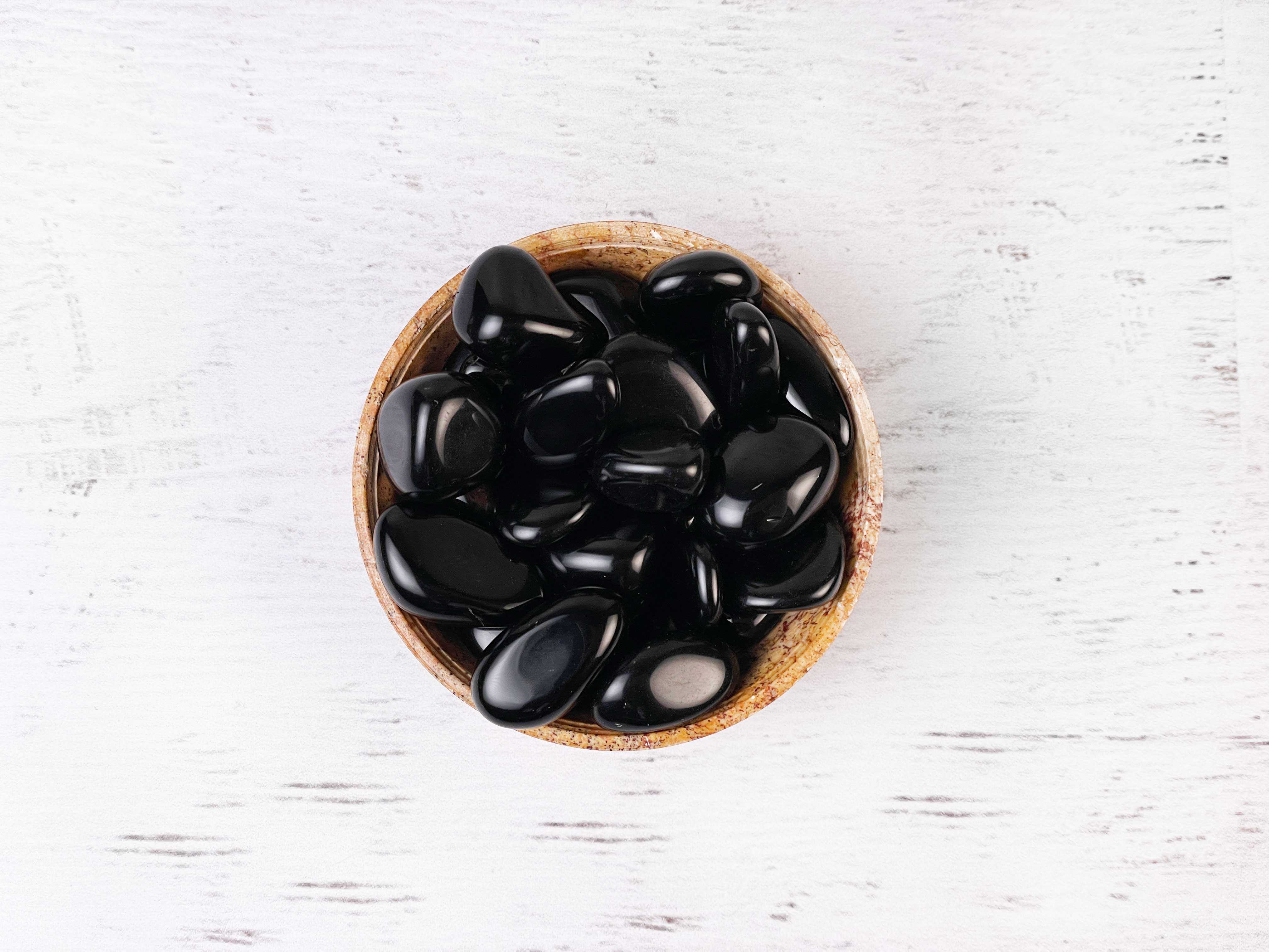 Buy Online Latest and Unique Tumbled Black Obsidian - Psychic Protection, Grounding, Cleansing, Spirit Communication | Shop Best Spiritual Items - The Mystical Ritual