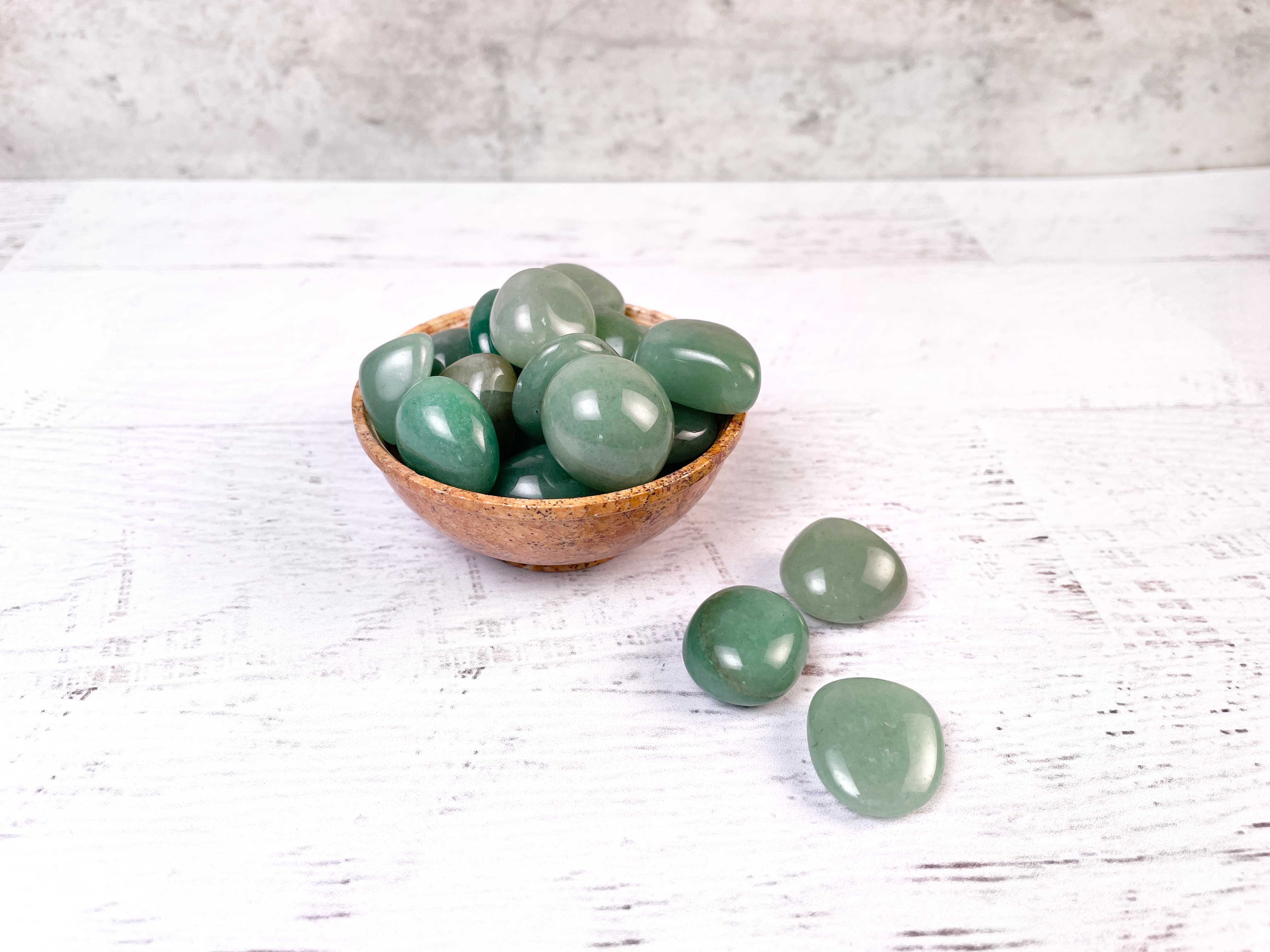 Buy Online Latest and Unique Tumbled Green Aventurine- Abundance, Prosperity, Luck, Wealth | Shop Best Spiritual Items - The Mystical Ritual