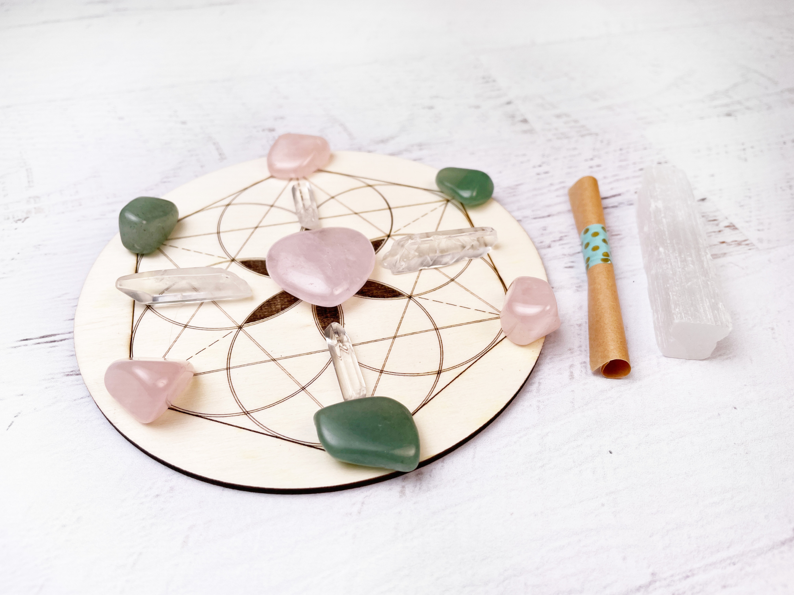 Love, Romance, Self - Love Crystal Grid