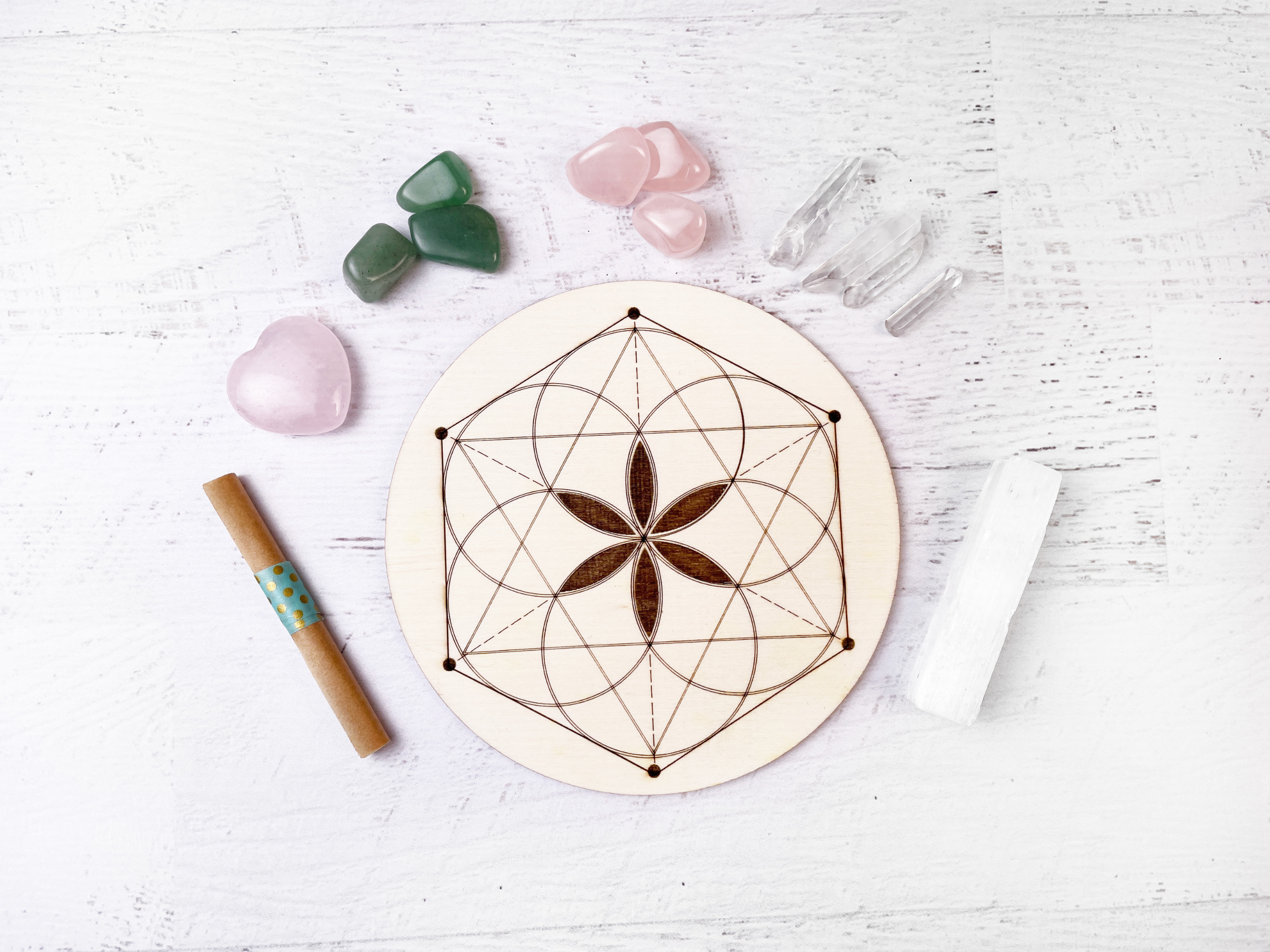 Love, Romance, Self - Love Crystal Grid