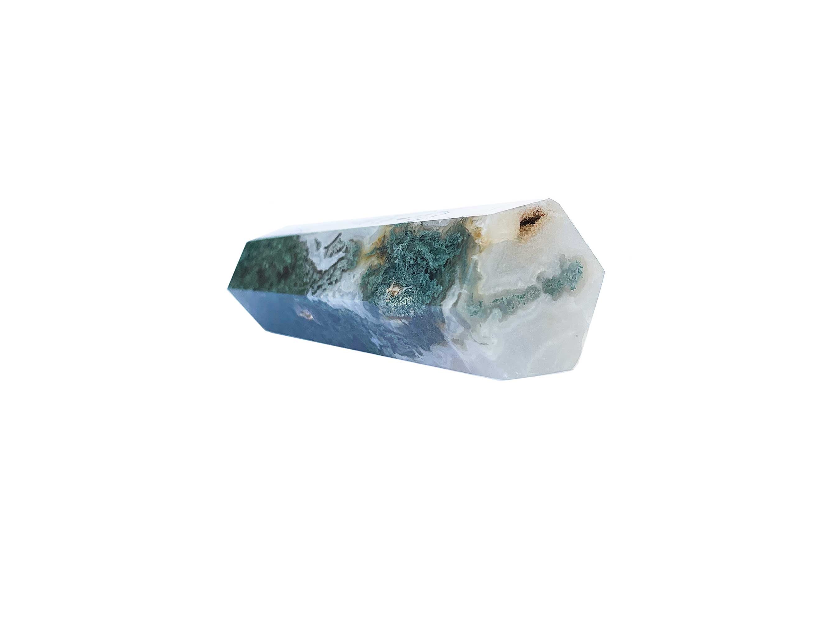 Buy Online Latest and Unique SOLD - Moss Agate Crystal Tower Point | Shop Best Spiritual Items - The Mystical Ritual