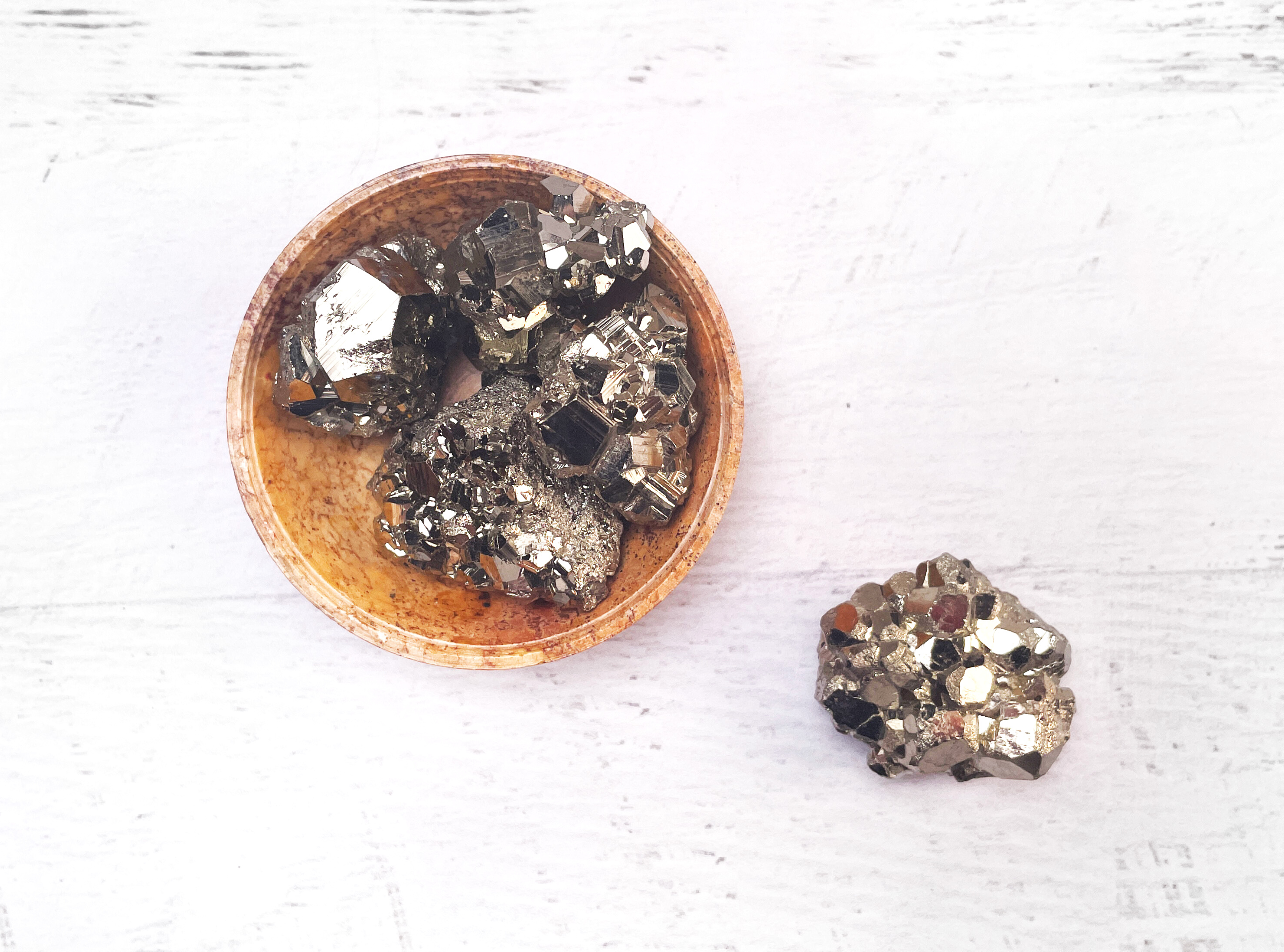 Buy Online Latest and Unique AAA Pyrite Crystal Clusters - Wealth, Luck, Abundance, "Fool's Gold" | Shop Best Spiritual Items - The Mystical Ritual