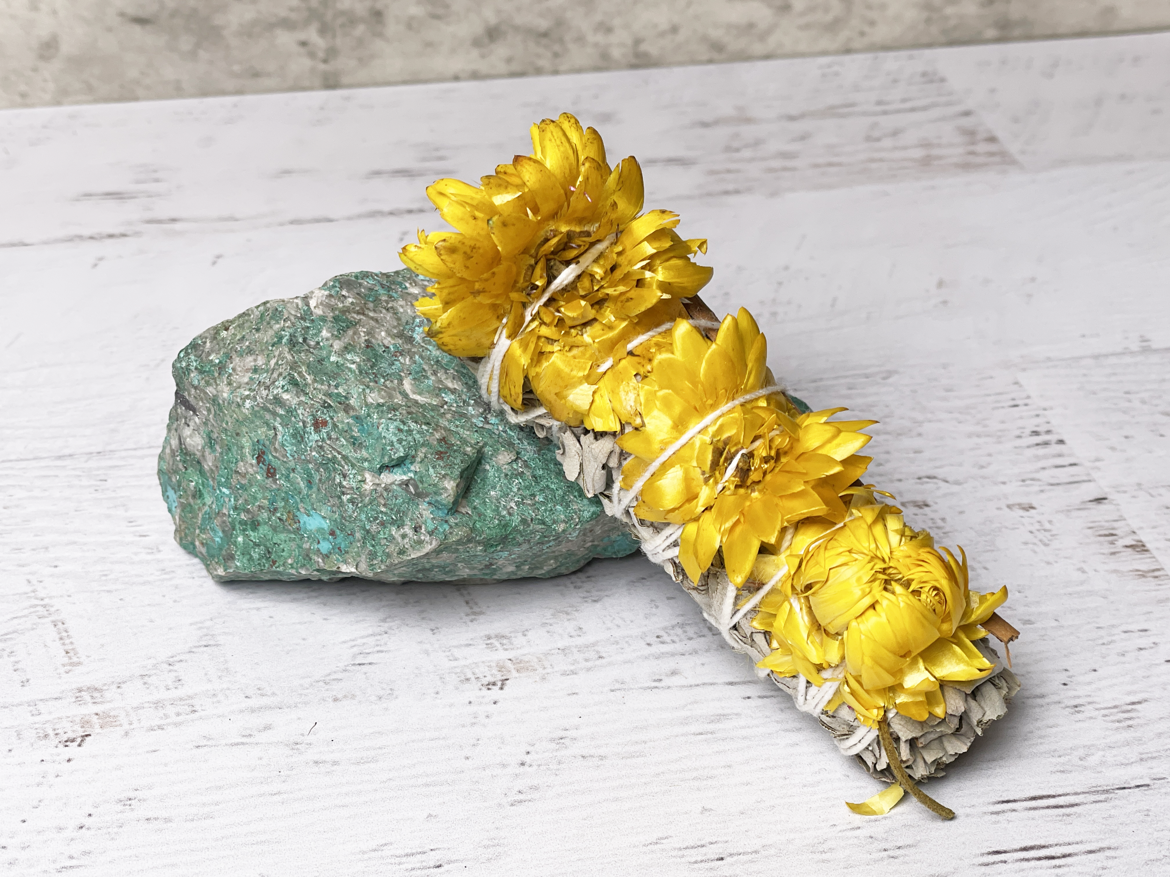 Buy Online Latest and Unique Sunflower White Sage Smudge Wand | Shop Best Spiritual Items - The Mystical Ritual
