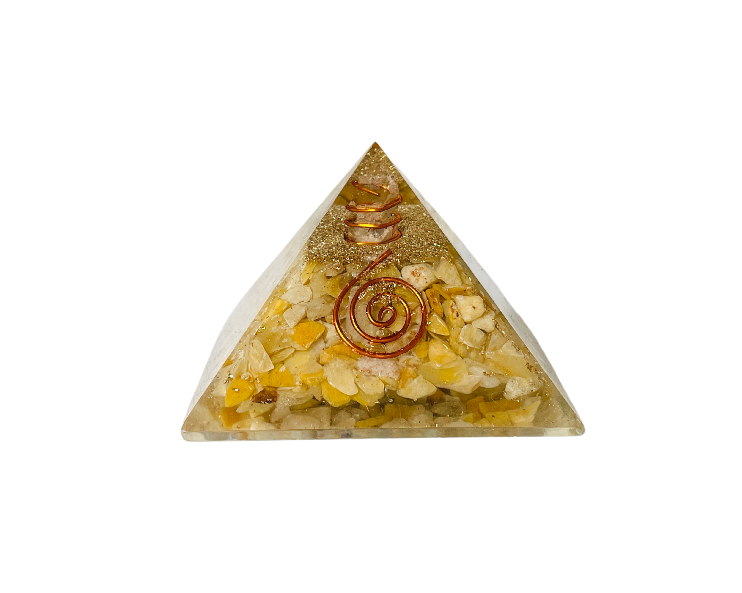 Buy Online Latest and Unique Orgonite Yellow Aventurine Pyramid | Shop Best Spiritual Items - The Mystical Ritual